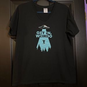 ✨ GISH Get in Weirdo shirt Sock Monkey UFO abduction Misha Collins charity hunt